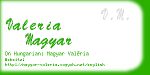 valeria magyar business card